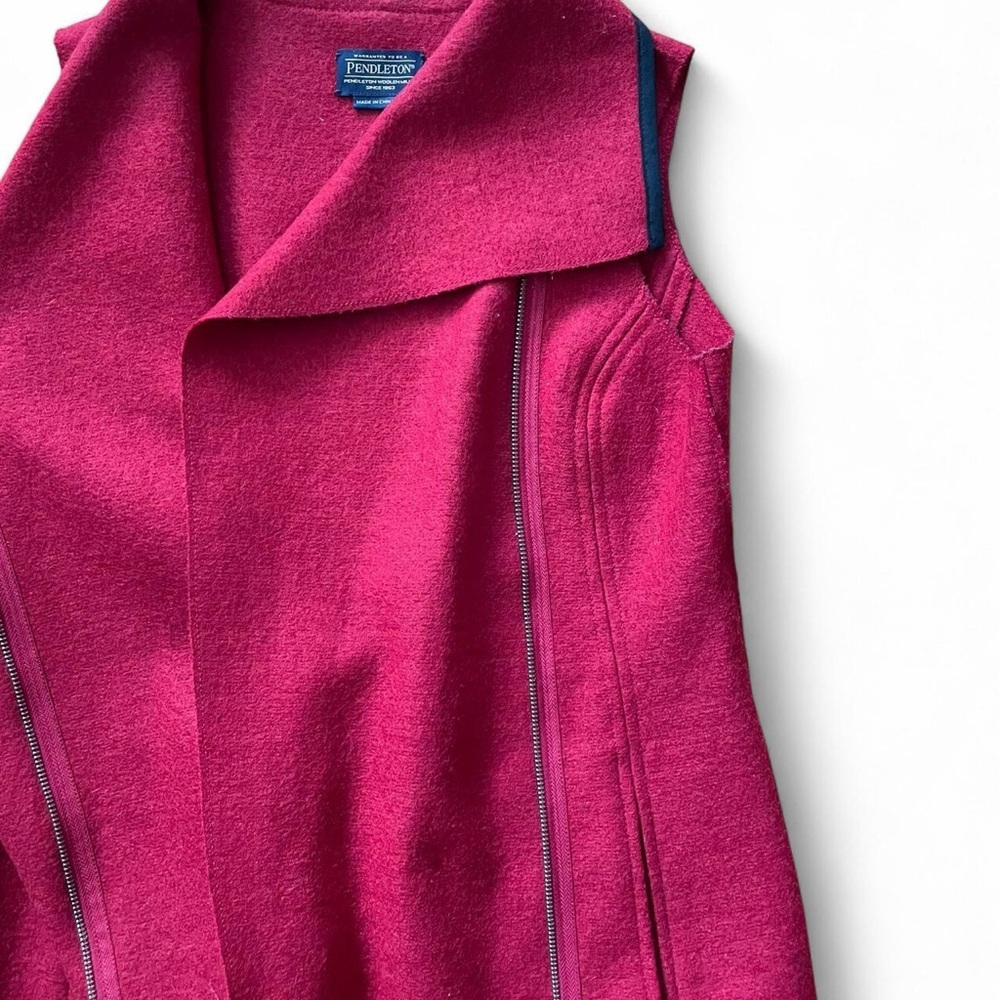 Unique Pendleton Scarlet Woolen Long Vest - Picture 3 of 3